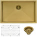 Ruvati 27" Undermount Matte Gold 16 Gauge Stainless Steel Kitchen Sink