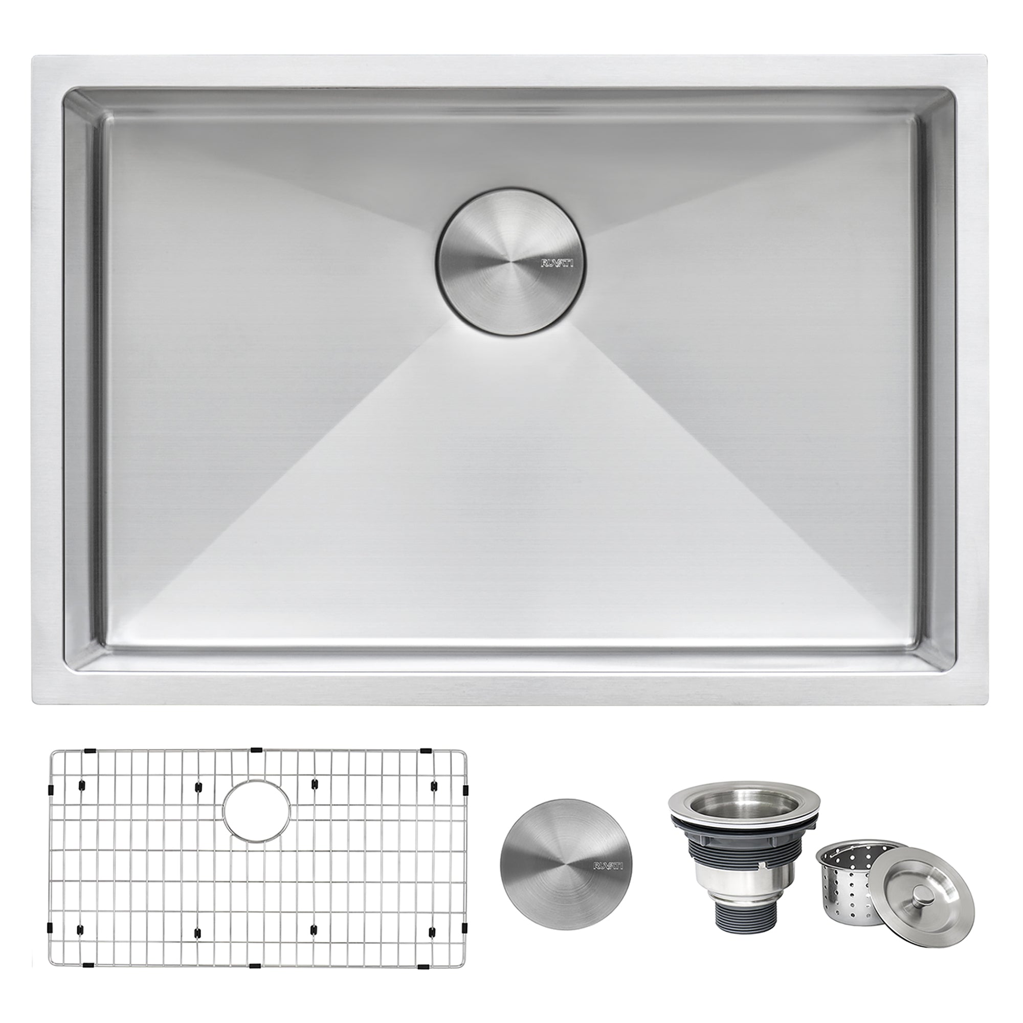 Ruvati 28" Undermount 16 Gauge Tight Radius Stainless Steel Single Bowl Kitchen Sink