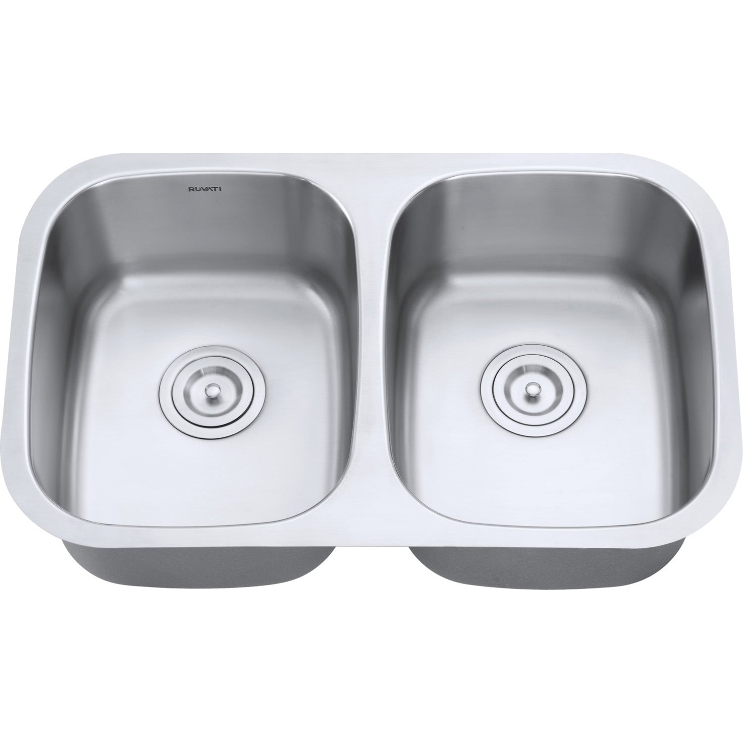 Ruvati 29" Undermount 50/50 Double Bowl 16 Gauge Stainless Steel Kitchen Sink