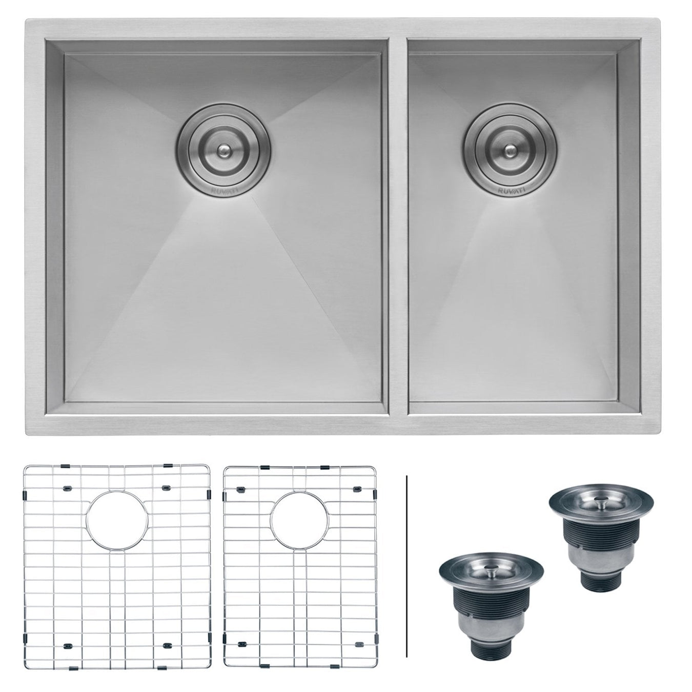 Ruvati Double Bowl Kitchen Sinks