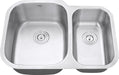 Ruvati 29" Undermount Double Bowl 16 Gauge Stainless Steel Kitchen Sink