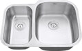 Ruvati 29" Undermount Double Bowl 16 Gauge Stainless Steel Kitchen Sink
