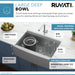 Ruvati 30" Farmhouse Single Bowl Stainless Workstation Kitchen Sink