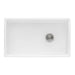 Ruvati 30" Fireclay Farmhouse Offset Drain Single Bowl Kitchen Sink White