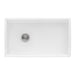 Ruvati 30" Fireclay Farmhouse Offset Drain Single Bowl Kitchen Sink White