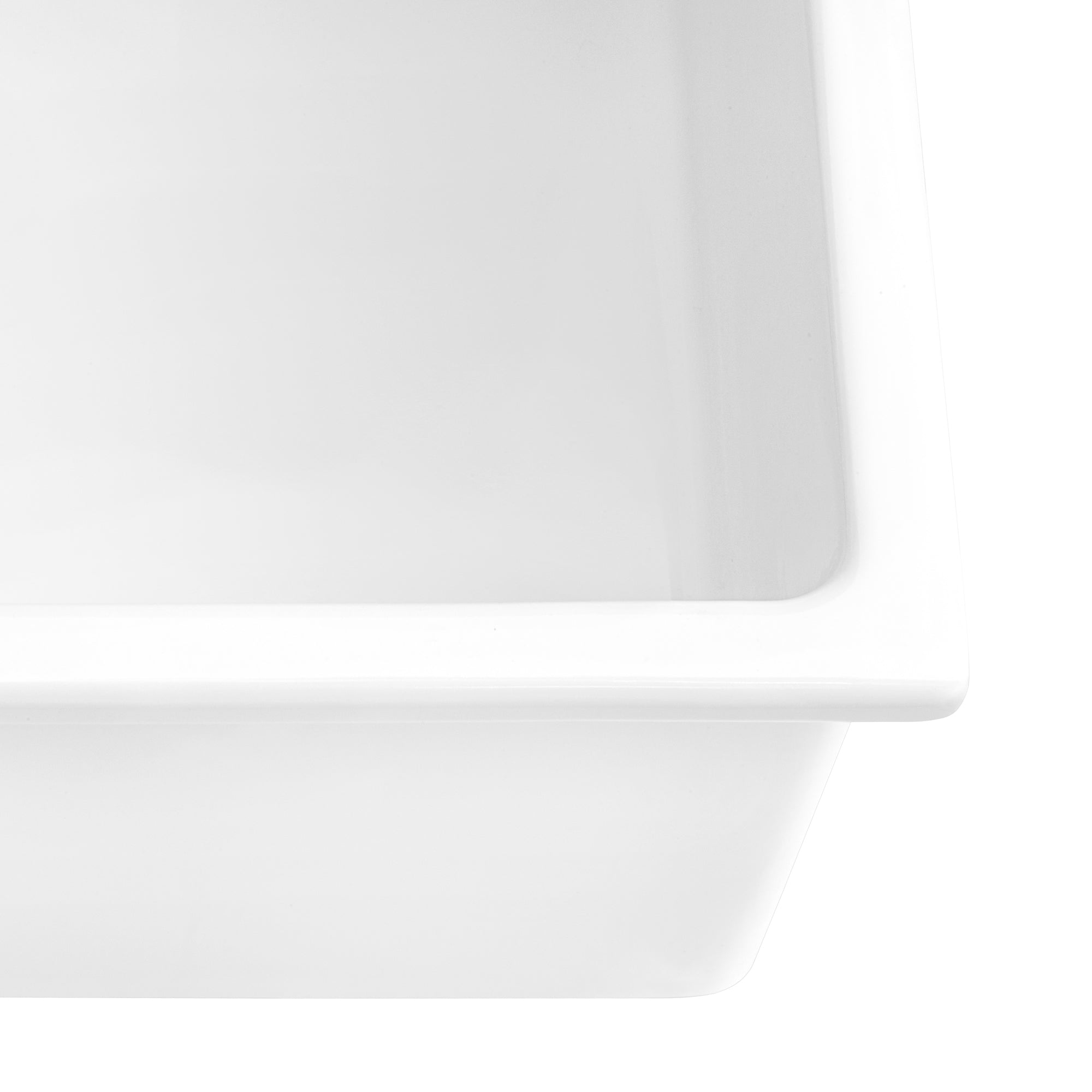 Ruvati 30" Fireclay Undermount / Topmount Single Bowl Kitchen Sink in White