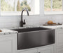 Ruvati 30" Gunmetal Apron Front Stainless Steel Kitchen Sink