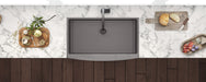 Ruvati 30" Gunmetal Apron Front Stainless Steel Kitchen Sink