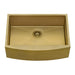 Terraza 30-inch Apron-Front Farmhouse Kitchen Sink Brass Tone Matte Gold Stainless Steel Single Bowl Model: RVH9660GG