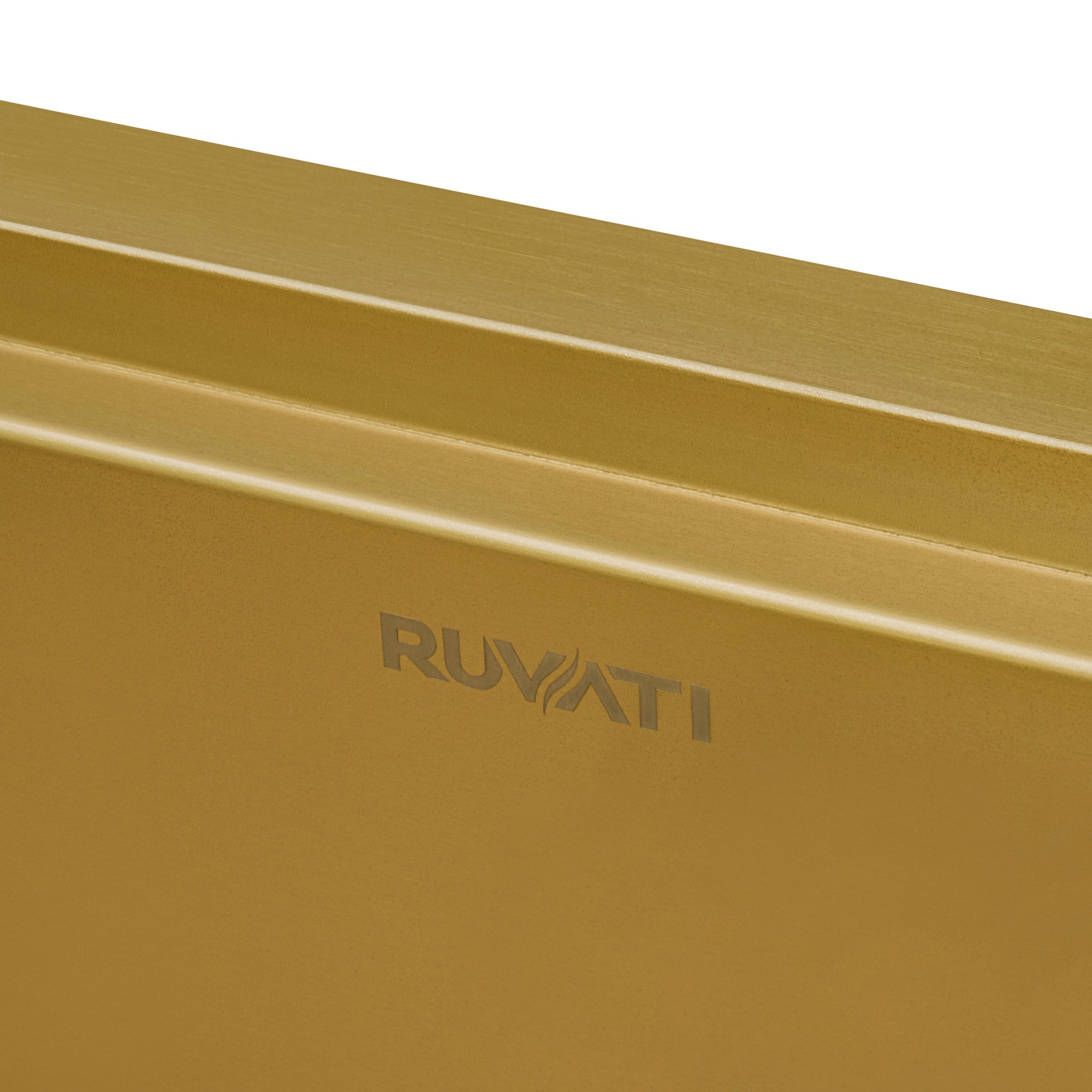 Ruvati 30" Matte Gold Workstation Apron Front Stainless Steel Kitchen Sink