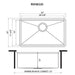 Ruvati 30" Small Radius Stainless Undermount Workstation Kitchen Sink