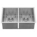 Ruvati 30" Undermount 50/50 Double Bowl Zero Radius 16 Gauge Stainless Steel Kitchen Sink