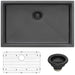 Ruvati 30" Undermount Gunmetal 16 Gauge Stainless Steel Kitchen Sink