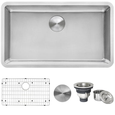 Ruvati 31" Undermount 16 Gauge Stainless Steel Kitchen Sink