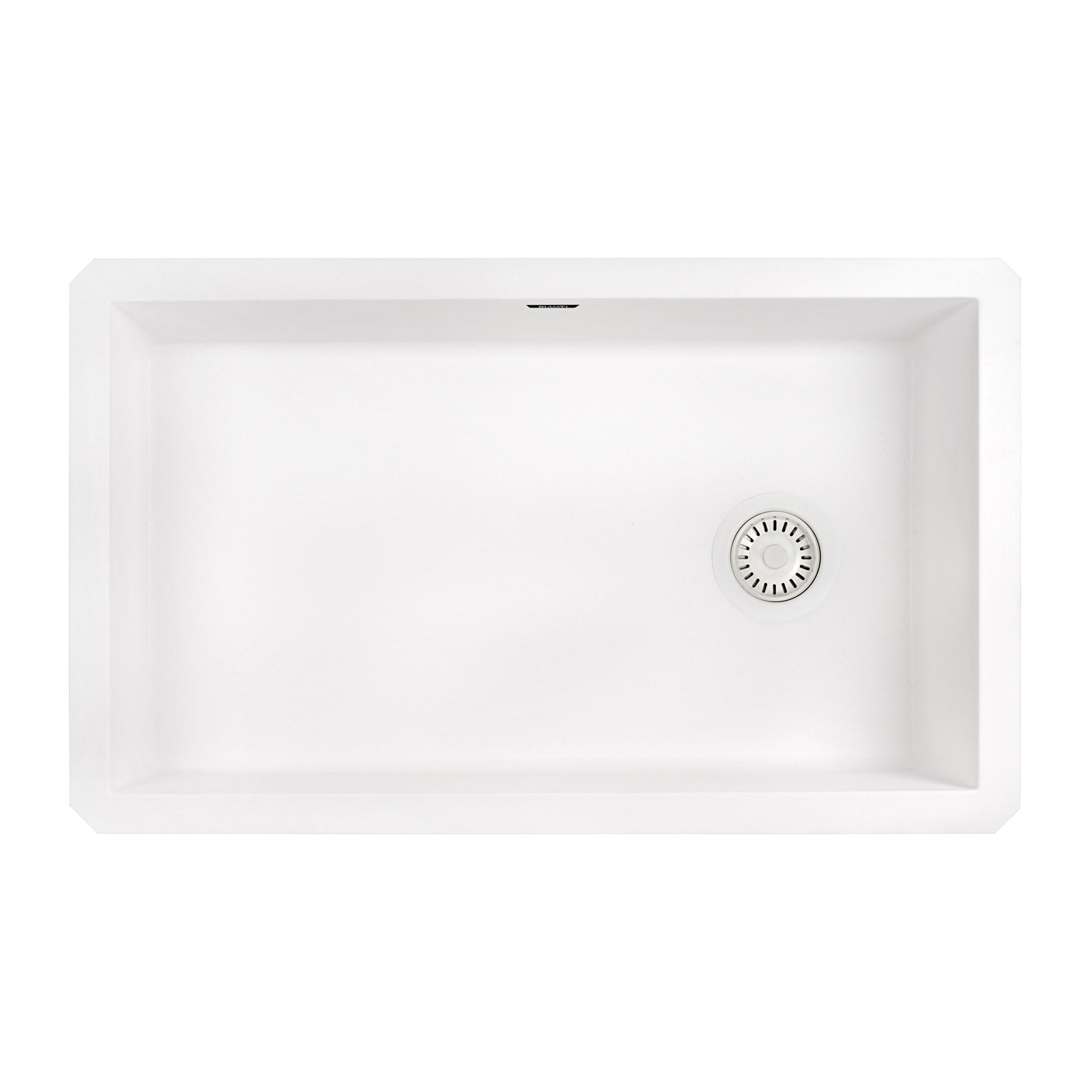 Ruvati 32" Undermount Single Bowl Granite Composite Kitchen Sink in White RVG2033WH