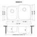 Ruvati 32" Undermount 16 Gauge Double Bowl Stainless Steel Kitchen Sink