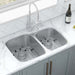 Ruvati 32" Undermount 16 Gauge Double Bowl Stainless Steel Kitchen Sink