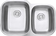 Ruvati 32" Undermount 16 Gauge Double Bowl Stainless Steel Kitchen Sink