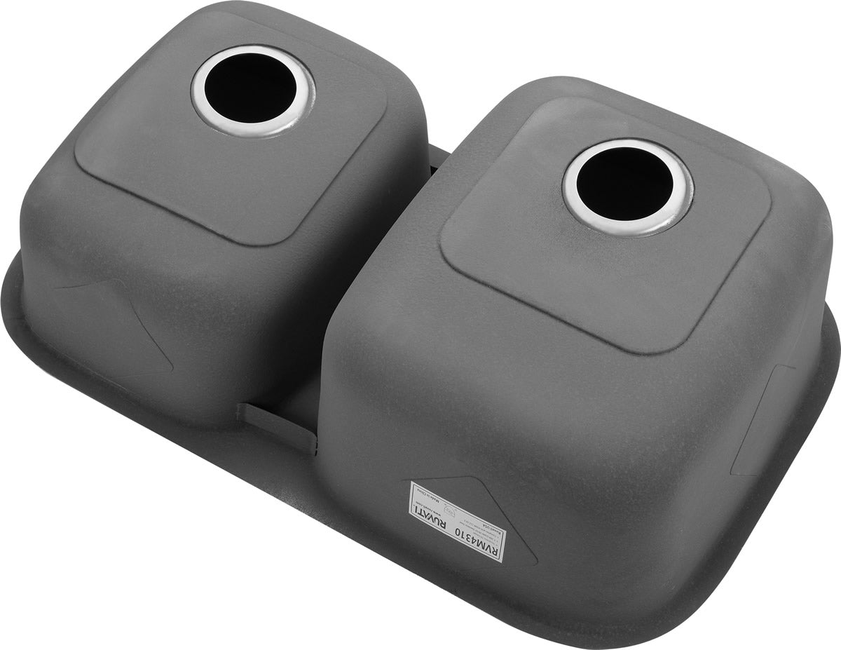 Ruvati 32" Undermount 16 Gauge Double Bowl Stainless Steel Kitchen Sink