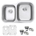 Ruvati 32" Undermount 16 Gauge Double Bowl Stainless Steel Kitchen Sink