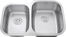 Ruvati 32" Undermount 16 Gauge Double Bowl Stainless Steel Kitchen Sink