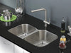 Ruvati 32" Undermount 16 Gauge Double Bowl Stainless Steel Kitchen Sink