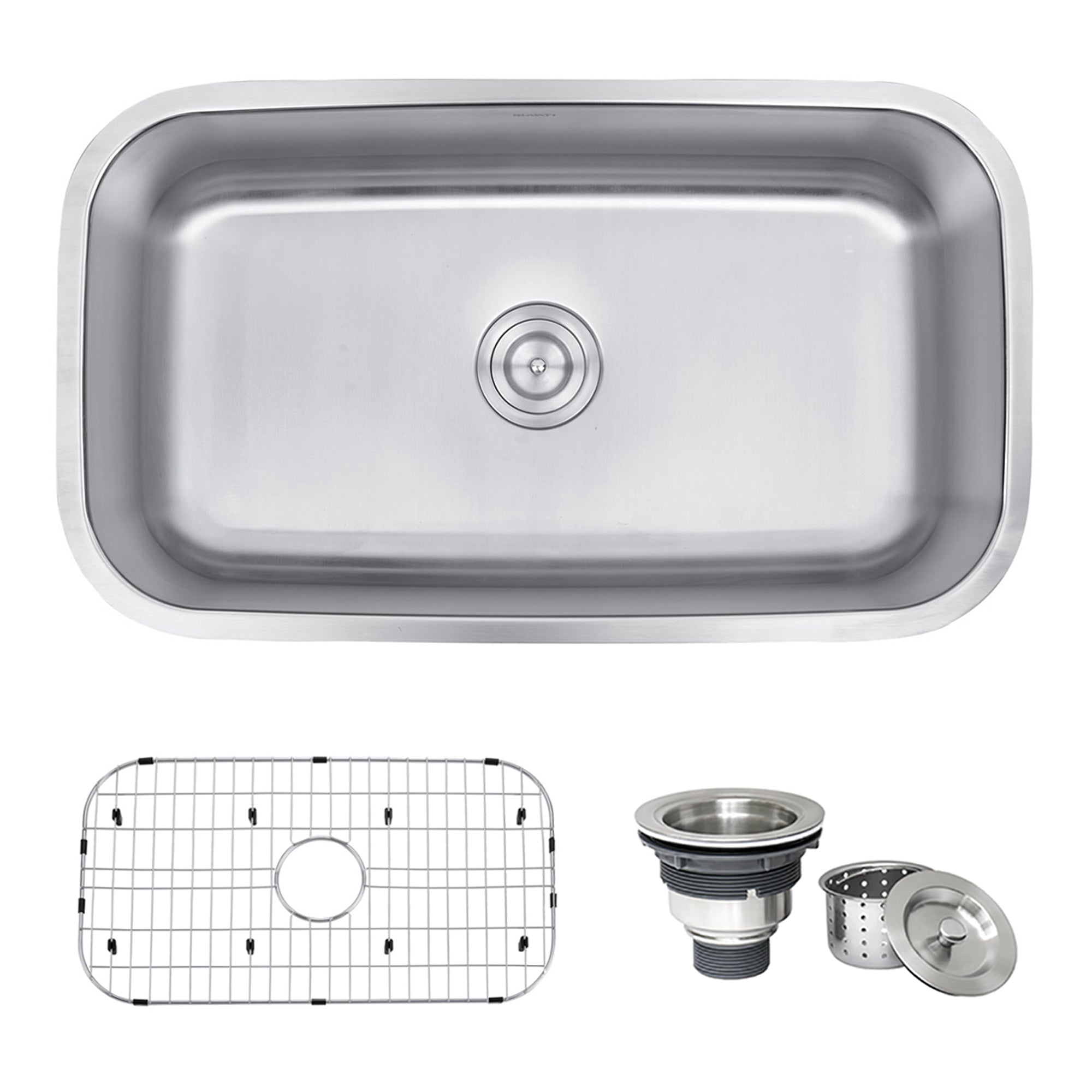 Ruvati 32" Undermount 16 Gauge Stainless Steel Single Bowl Kitchen Sink
