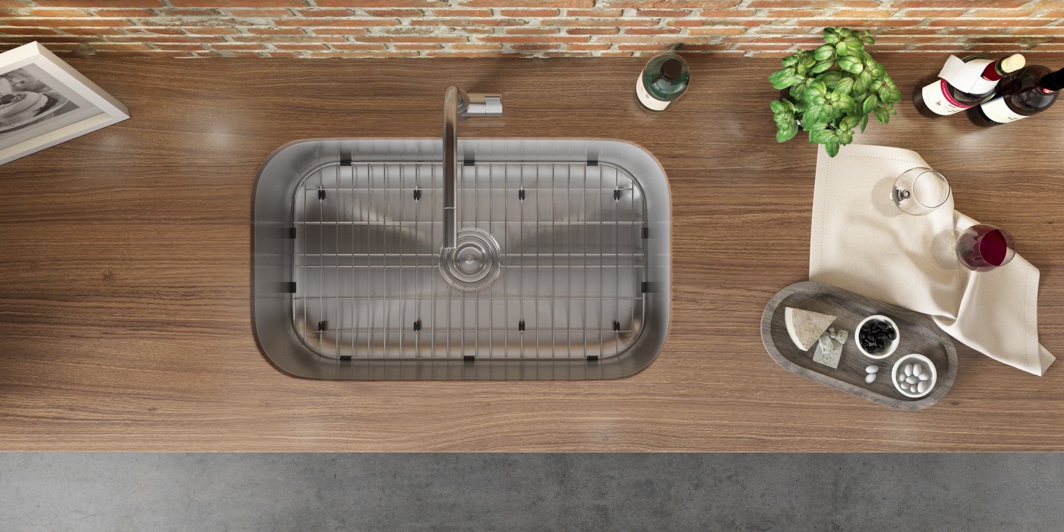 Ruvati 32" Undermount 16 Gauge Stainless Steel Single Bowl Kitchen Sink