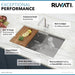 Ruvati 32" Undermount 16 Gauge Workstation Stainless Steel Kitchen Sink - RVH8300