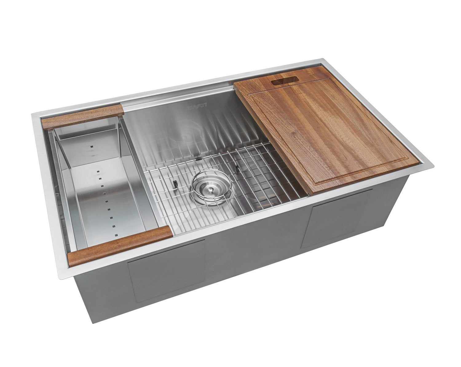 Ruvati 32" Undermount 16 Gauge Workstation Stainless Steel Kitchen Sink - RVH8300