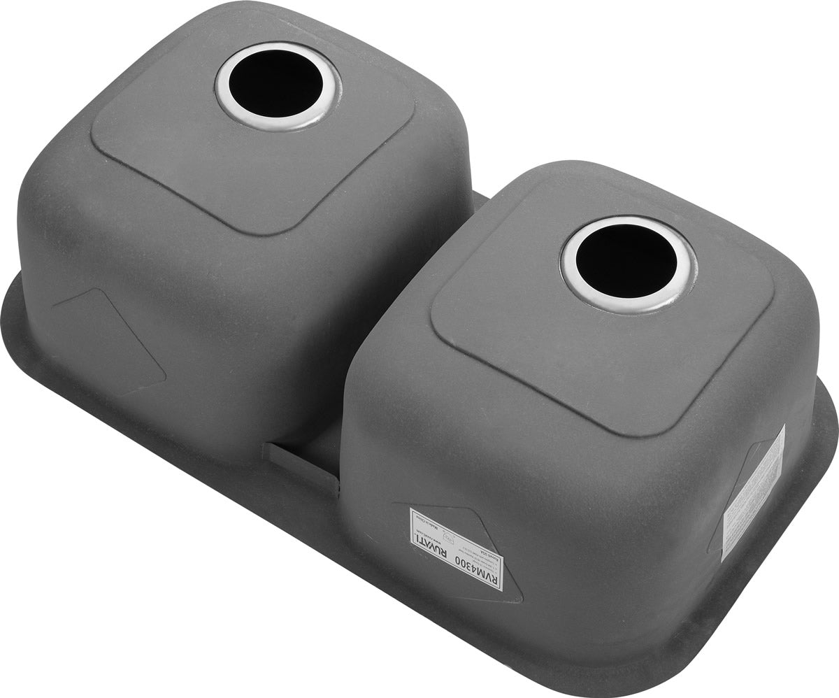 Ruvati 32" Undermount 50/50 Double Bowl 16 Gauge Stainless Steel Kitchen Sink