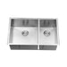 Ruvati 32" Undermount 60/40 Double Bowl Zero Radius 16 Gauge Stainless Steel Kitchen Sink
