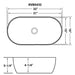 Ruvati 32" x 16" Oval Bathroom Vessel Sink in White