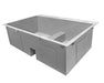 Ruvati 33" Drop-in Low Platform-Divide Zero Radius 60/40 Double Bowl 16 Gauge Topmount Kitchen Sink