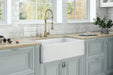 Ruvati 33" Reversible Distressed White Fireclay Farmhouse Apron Front Kitchen Sink