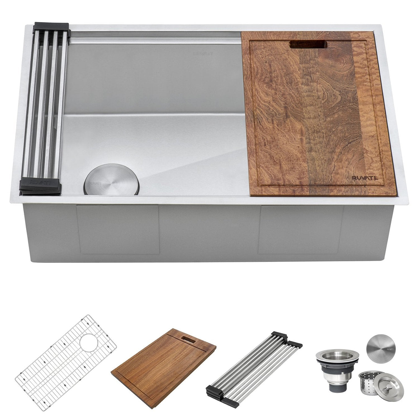 Kitchen Sinks with Reversible Offset Drains