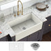 Ruvati 33 x 20" Fireclay Reversible Farmhouse Apron-Front Kitchen Sink Single Bowl