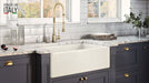 Ruvati 33 x 20" Fireclay Reversible Farmhouse Apron-Front Kitchen Sink Single Bowl