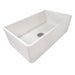 Ruvati 33" x 20" Fireclay Reversible Farmhouse Distressed Finish Apron Front Kitchen Sink in Crackled White RVL2300CR