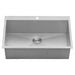 Ruvati 33" x 21" Drop-in Topmount 16 Gauge Zero Radius Stainless Steel Single Bowl Kitchen Sink