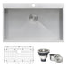 Ruvati 33" x 21" Drop-in Topmount 16 Gauge Zero Radius Stainless Steel Single Bowl Kitchen Sink