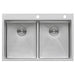 Ruvati 33 x 22" Drop-in 50/50 Double Bowl Tight Radius 16 Gauge Topmount Stainless Steel Kitchen Sink
