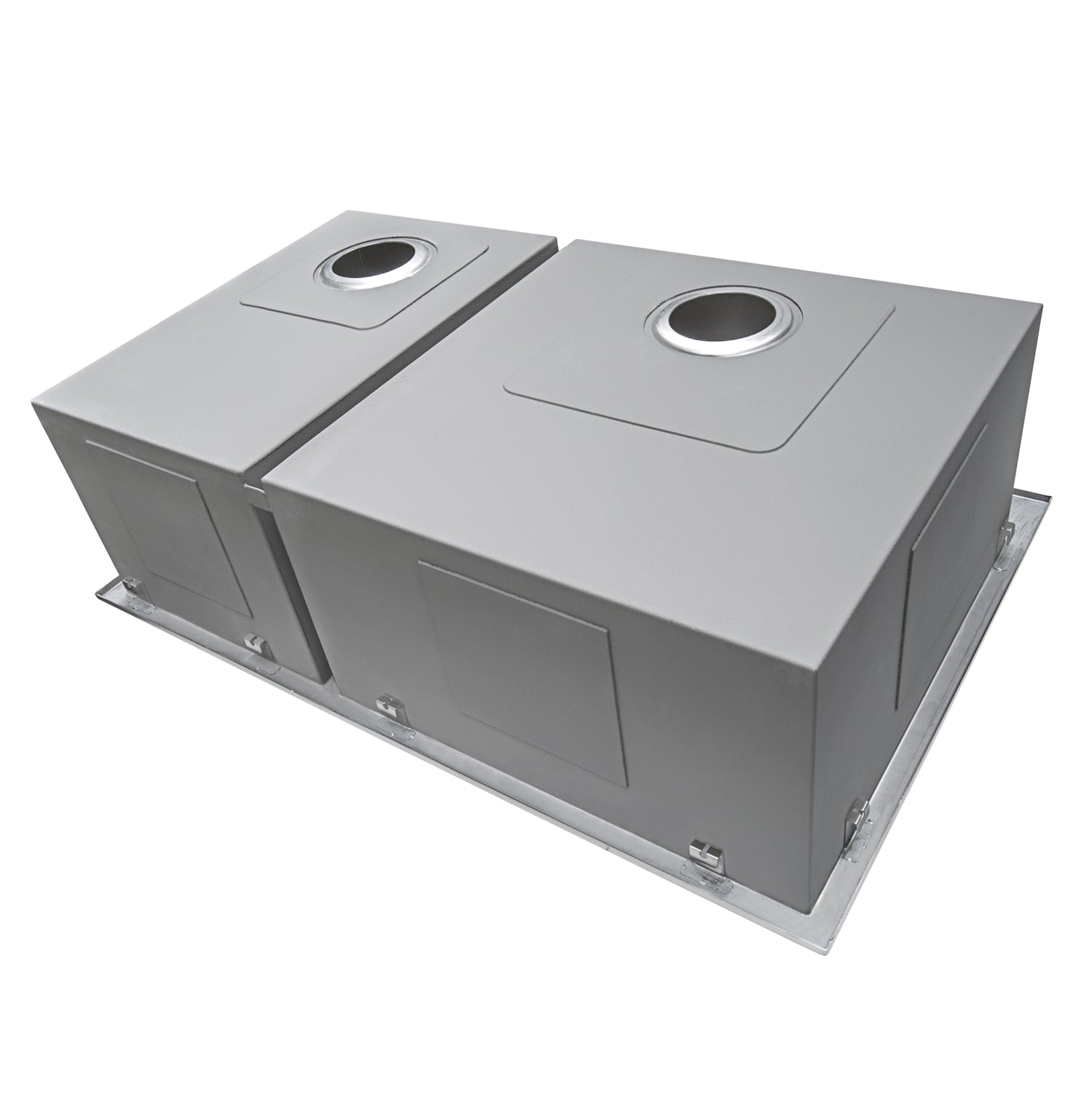 Ruvati 33 x 22" Drop-in 60/40 Double Bowl 16 Gauge Zero Radius Topmount Stainless Steel Kitchen Sink