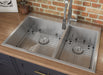 Ruvati 33 x 22" Drop-in 60/40 Double Bowl 16 Gauge Zero Radius Topmount Stainless Steel Kitchen Sink