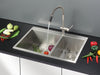 Ruvati 33 x 22" Drop-in 60/40 Double Bowl 16 Gauge Zero Radius Topmount Stainless Steel Kitchen Sink