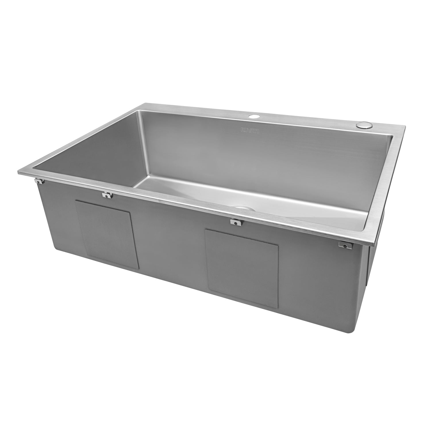Ruvati 33 x 22" Drop-in Tight Radius 16 Gauge Stainless Steel Topmount Single Bowl Kitchen Sink