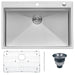 Ruvati 33 x 22" Drop-in Tight Radius 16 Gauge Stainless Steel Topmount Single Bowl Kitchen Sink
