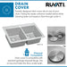 Ruvati 33" x 22" Topmount 50/50 Double Bowl 16 Gauge Stainless Steel Kitchen Sink