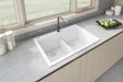 Ruvati 33 x 22" epiGranite Drop-in Topmount Granite Composite Double Bowl Low Divide Kitchen Sink