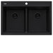 Ruvati 33 x 22" epiGranite Drop-in Topmount Granite Composite Double Bowl Low Divide Kitchen Sink